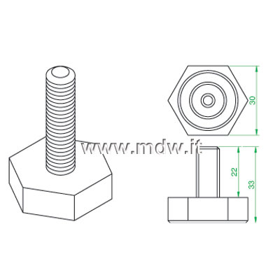 PG M10    - PIEDINO X ARM. M10